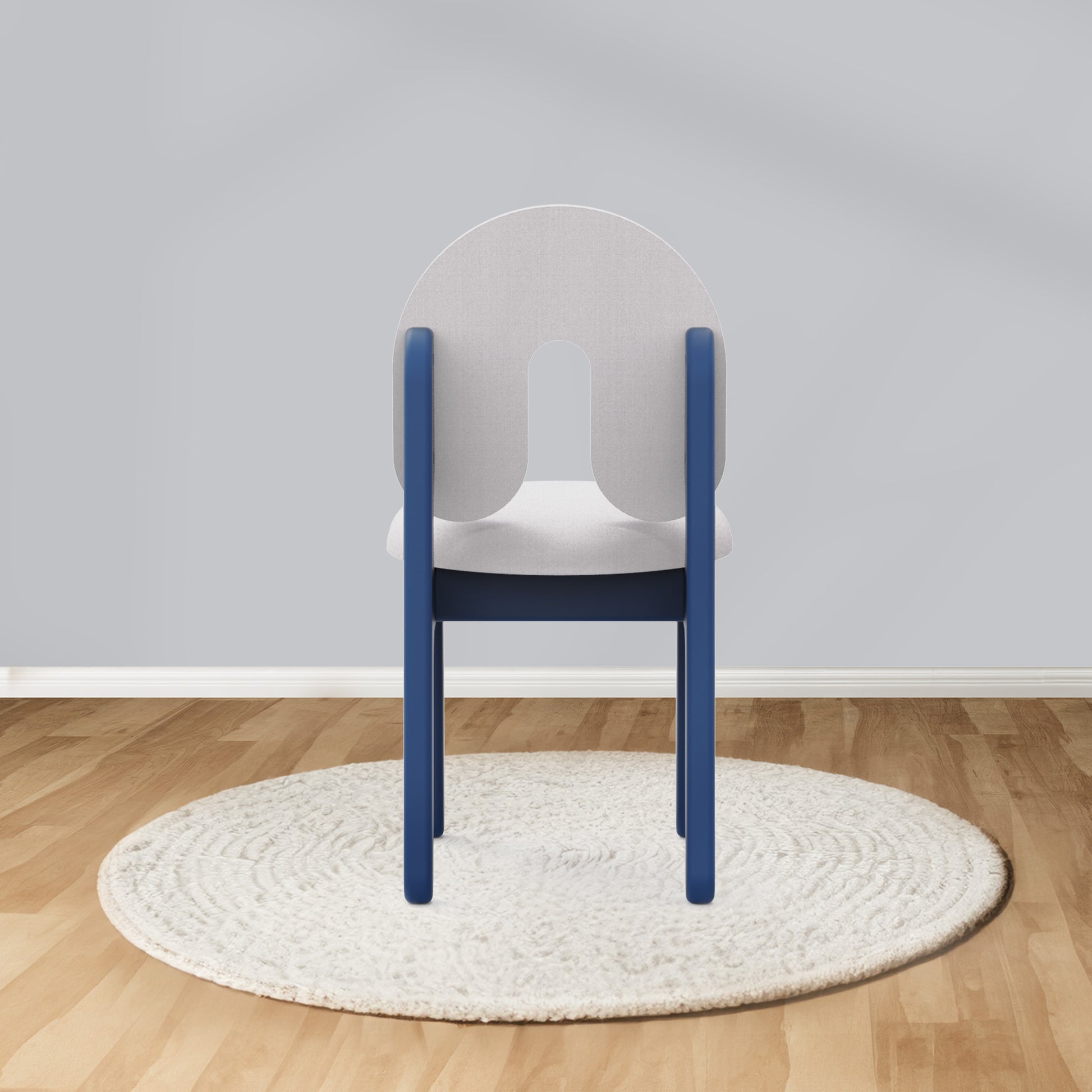 media_gallary Boomerang Blue Cushioned Chair 8