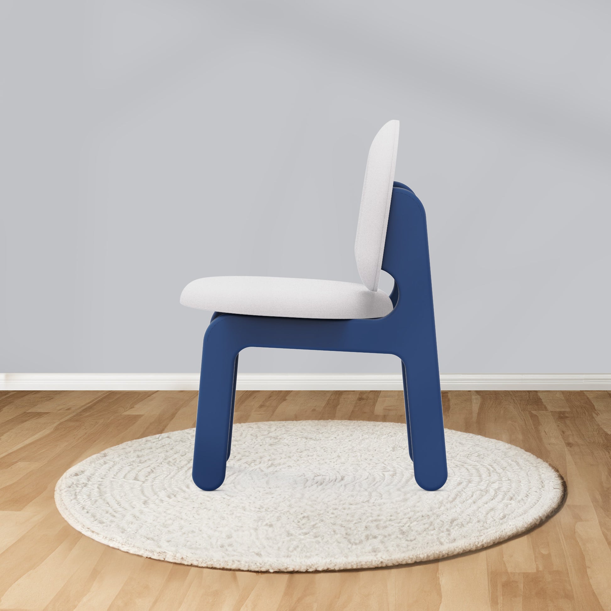 media_gallary Boomerang Blue Cushioned Chair 4