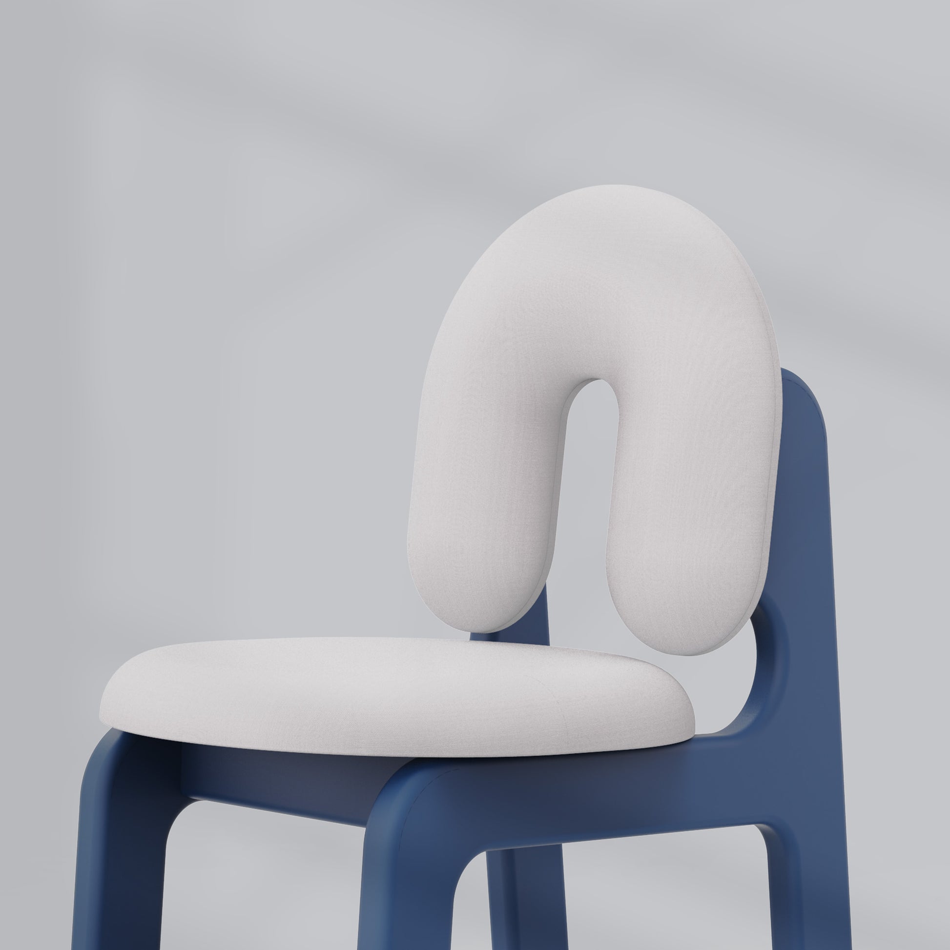 media_gallary Boomerang Blue Cushioned Chair 5