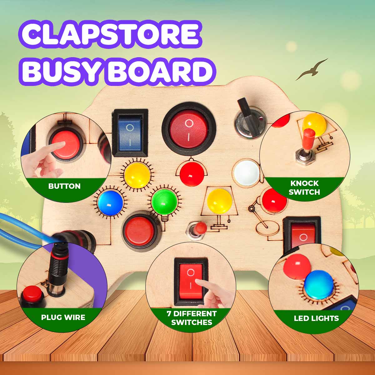 media_gallary Tinker Pad Montessori Busy Board by ClapStore 1