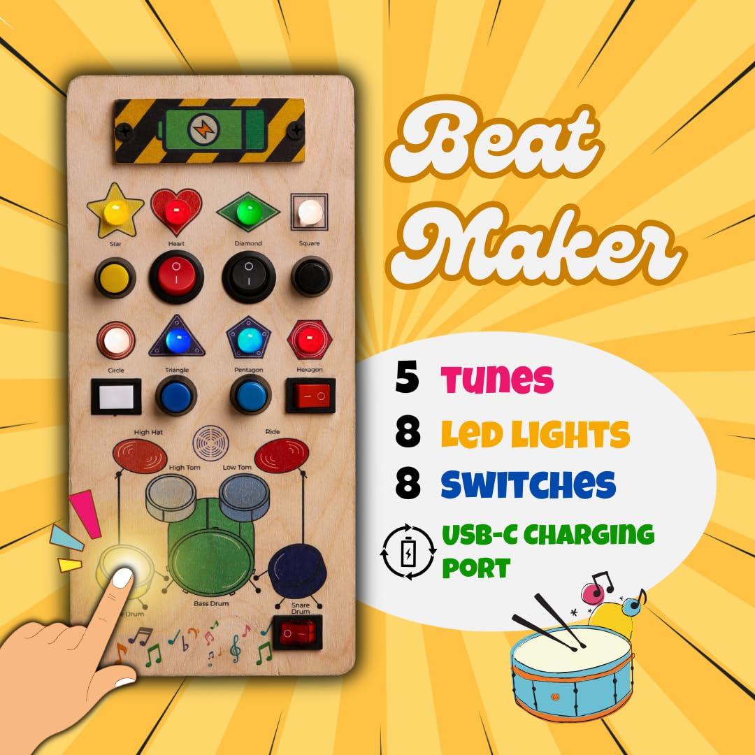 media_gallary Beat Maker Montessori Busy Board by ClapStore 1