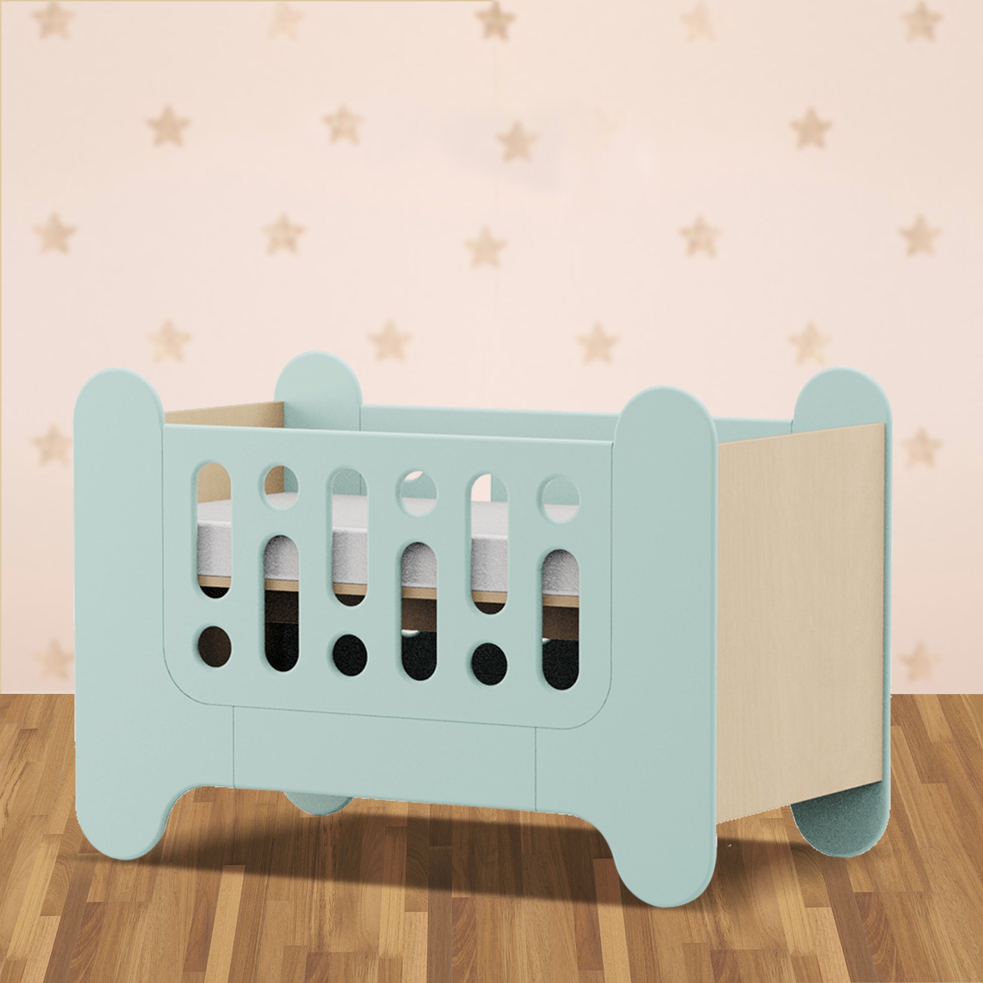 media_gallary Snuggles - Height Adjustable Crib & Cot Bed with Mattress 8