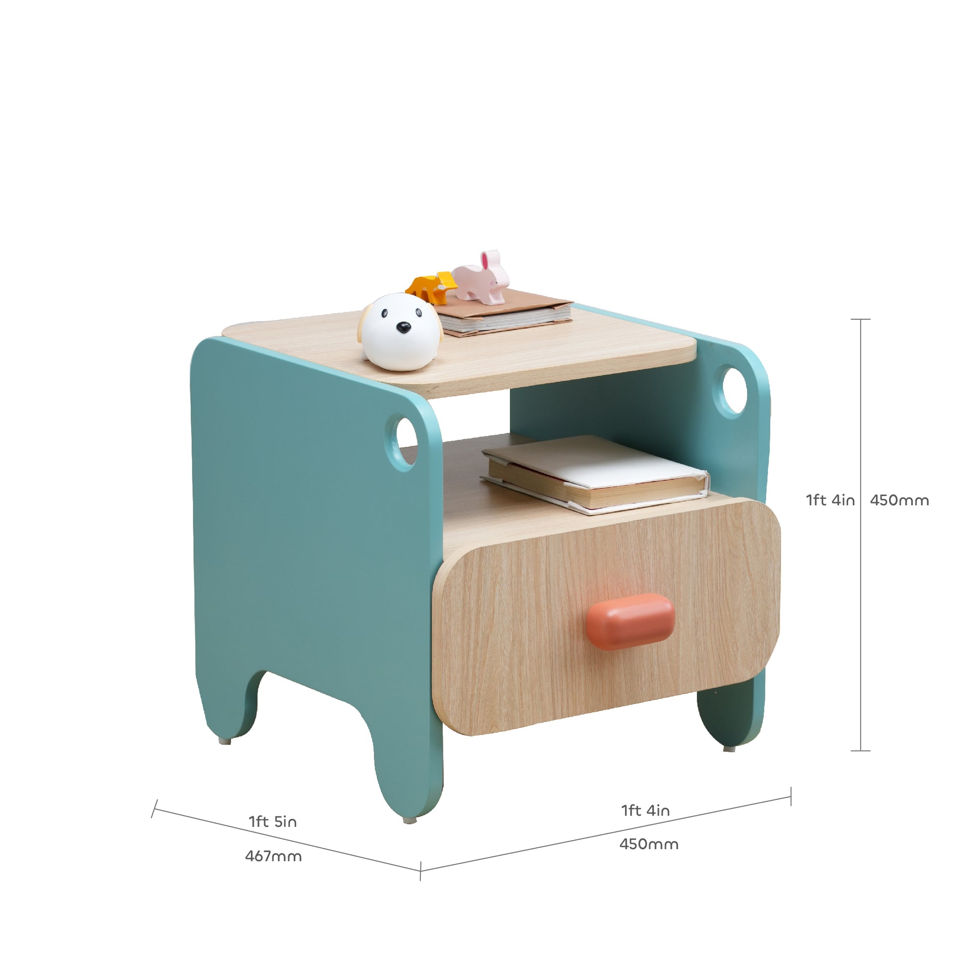 media_gallary Boop Bedside Table - Teal 3