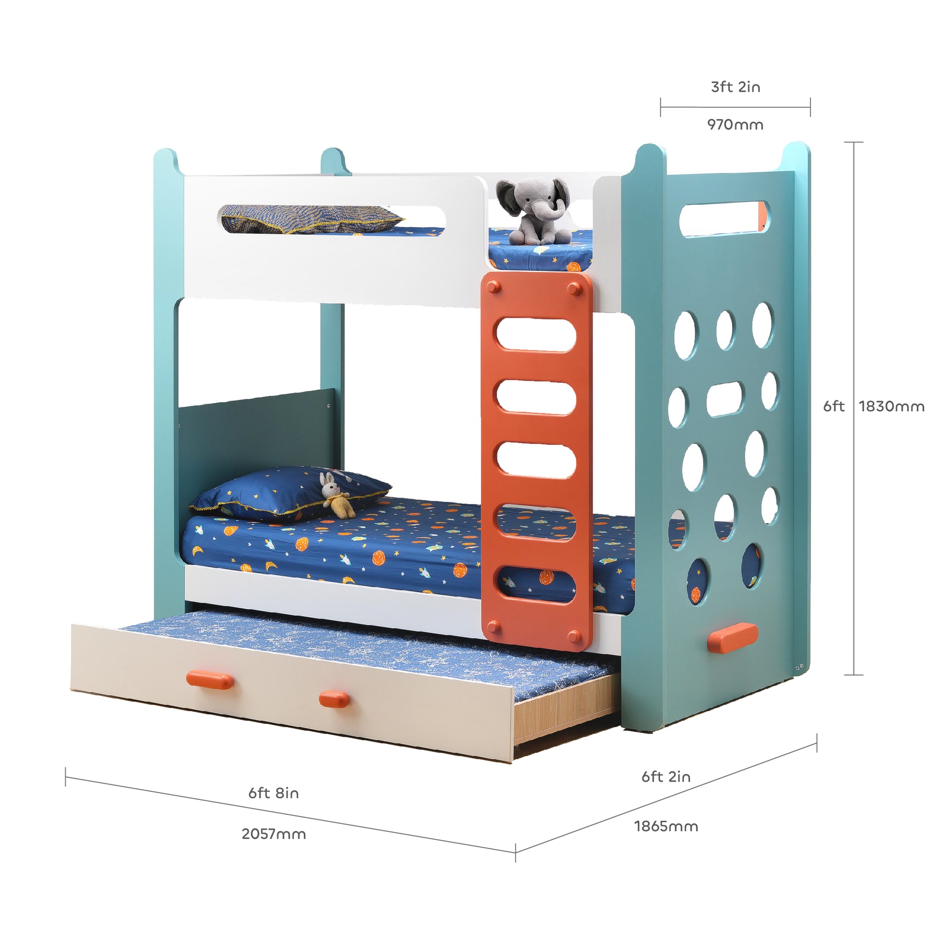 media_gallary Climbr Bunk Bed with 2 Mattresses 3