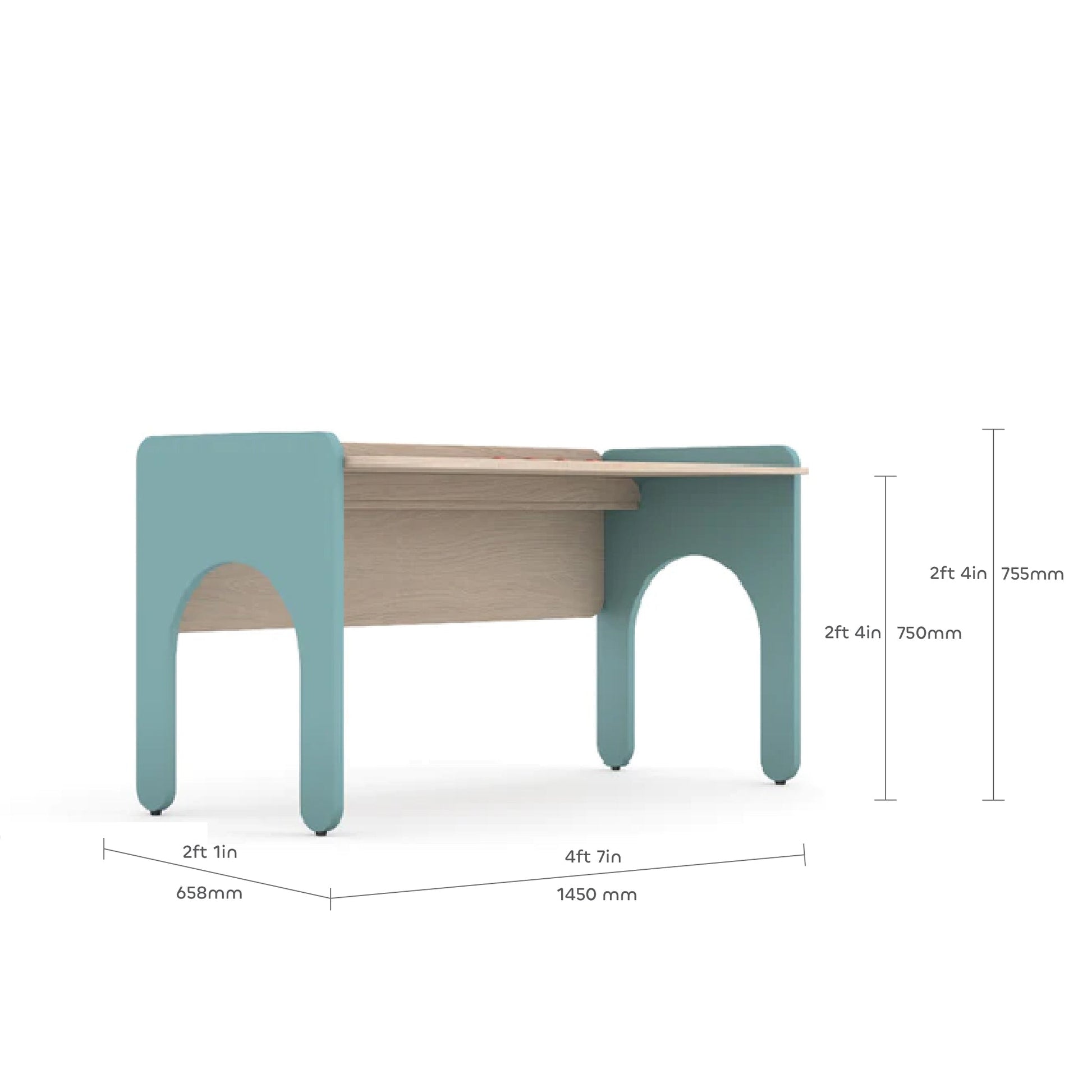 media_gallary Cubby Twin Seater Study Desk & 2 Jigsaw Chairs 3