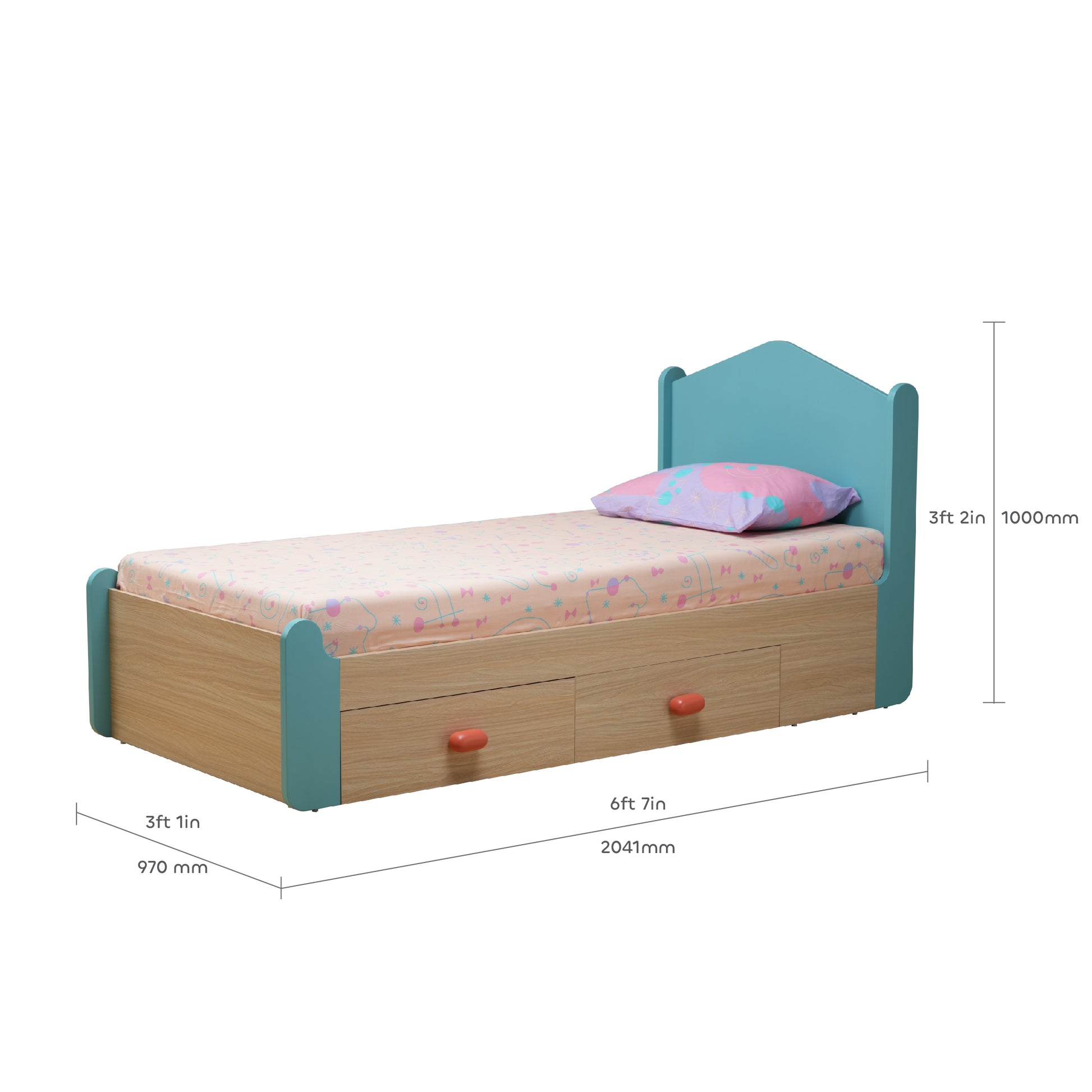 media_gallary Secret Den Single Bed with Mattress 3
