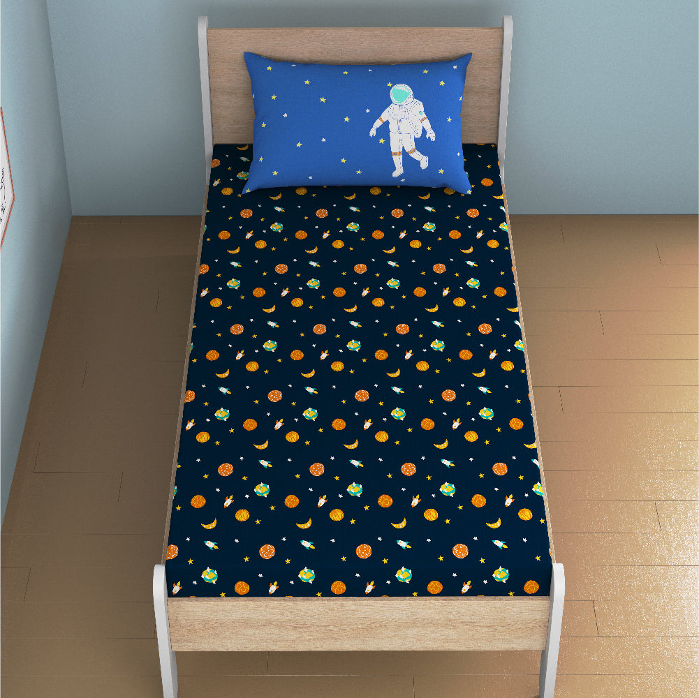 media_gallary Astronuts Fitted Bedsheet, Single Size 2