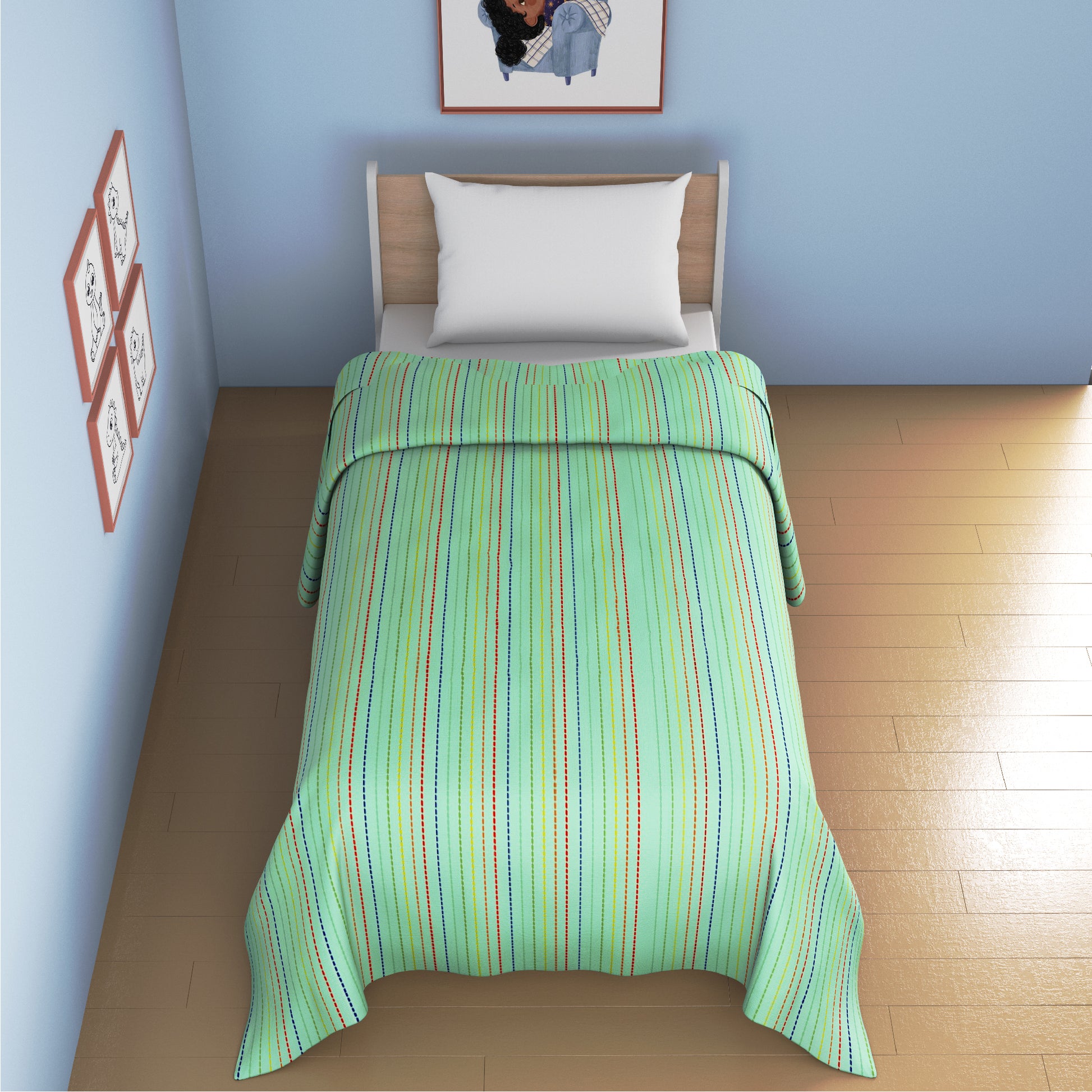 media_gallary Cursive Lines Coverlet Single Bed Size 2