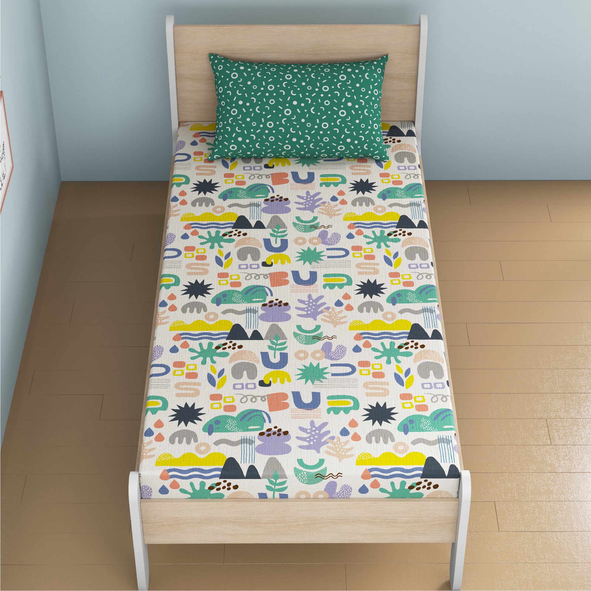 media_gallary Oodles of Doodles Fitted Bedsheet, Single Size 2