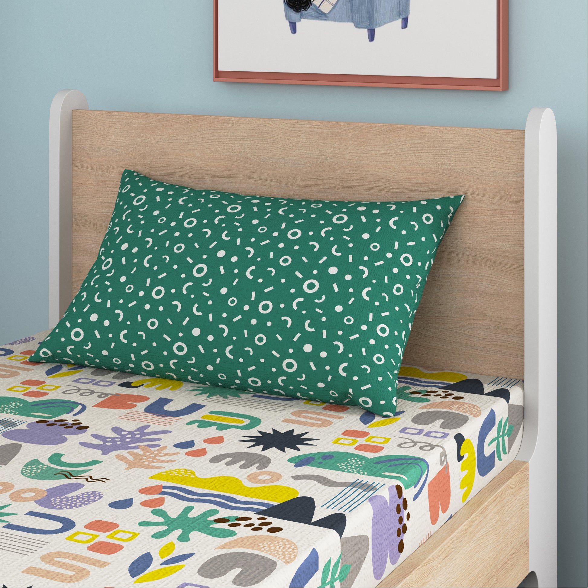 media_gallary Oodles of Doodles Fitted Bedsheet, Single Size 3