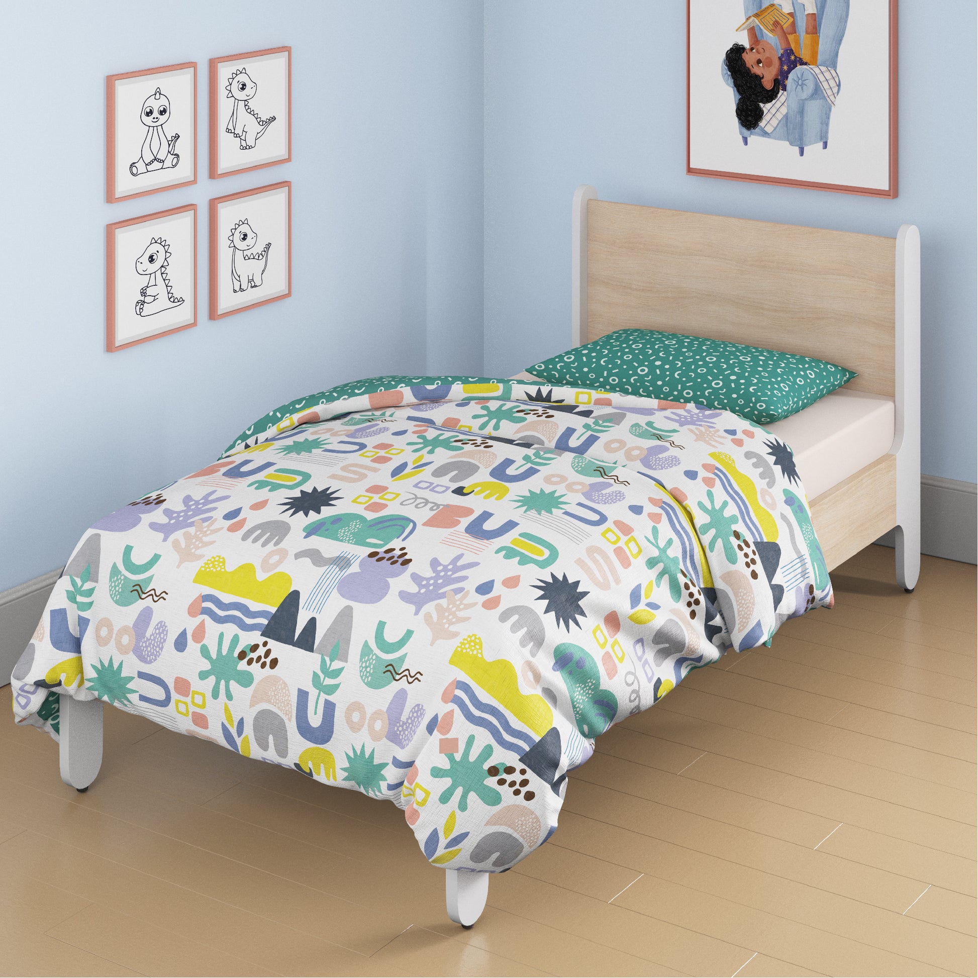 media_gallary Oodles of Doodles Reversible AC Comforter Single Bed Size 1