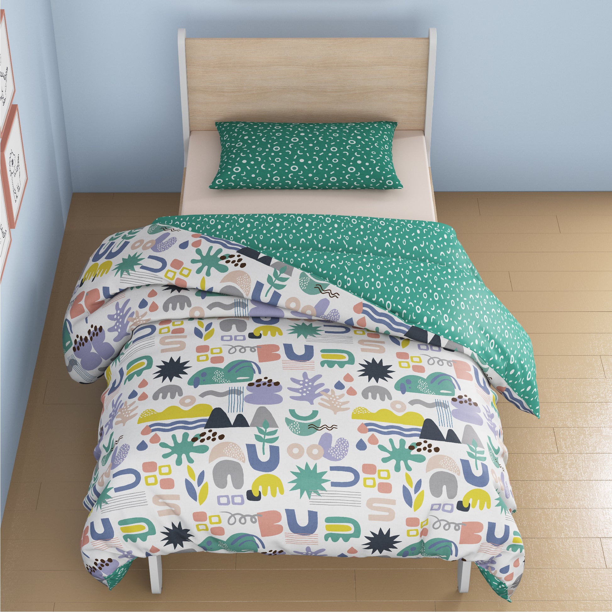 media_gallary Oodles of Doodles Reversible Winter Comforter Single Bed Size 2